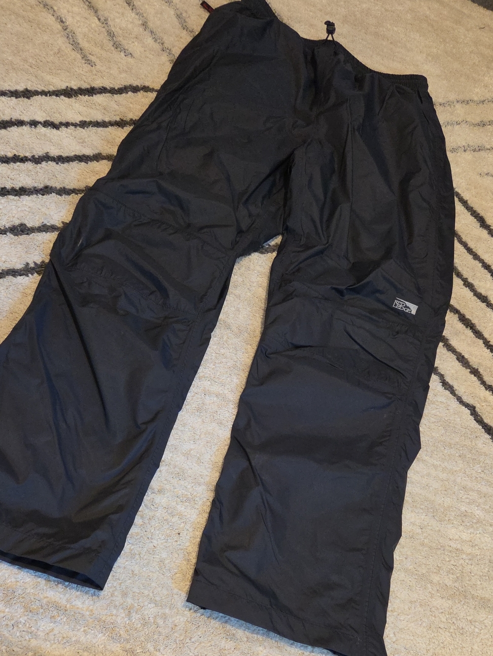 Men's Black Rain Pants with Utility Pockets
